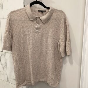 Robert Barakett Textured Beige Polo Shirt - Men’s